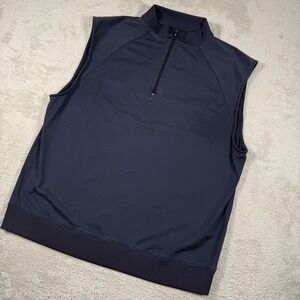 FootJoy Vest Mens XL Navy 1/4 Zip Golf Performance Stretch Nylon Active Casual